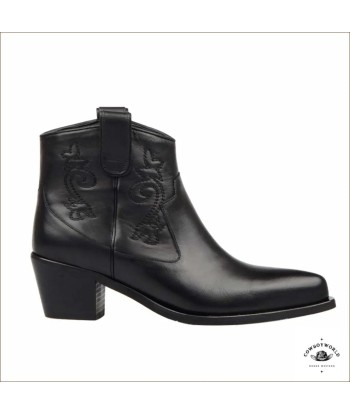 Bottines Cowboy Noires Cuir Femme france