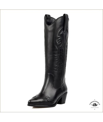 Bottes Noires Femme Western Pour