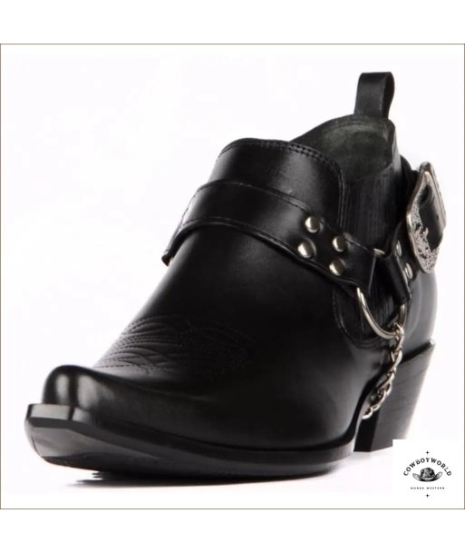 Bottines Cuir Noir Cowboy la chaussure