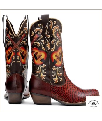 Bottes Western Femme à Bouts Ronds acheter