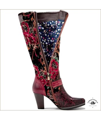 Bottes Cowboy Rouges et Noires prix pour 