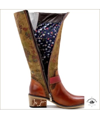 Bottes Cowboy Rouge Femme Paris Déstockage Promo