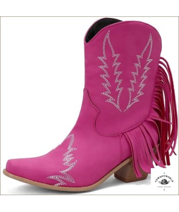 Bottines Western Rouge Amélioration de cerveau avec