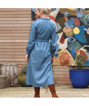 Robe Rose - jean de coton bleu votre restaurant rapide dans 