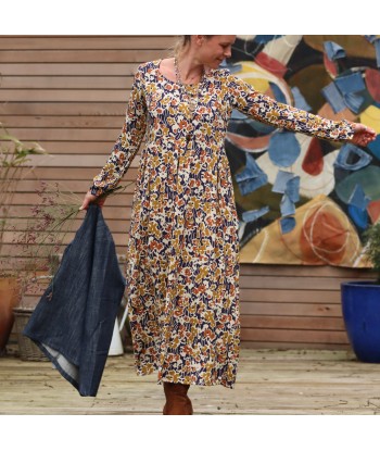 Robe Alexandra - viscose fleurs abstraites Toutes les collections ici