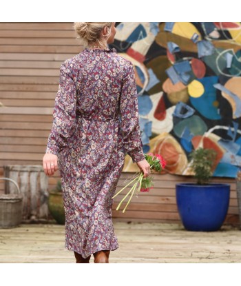 Robe Rose - viscose fleurs de méditérannée basket pas cher