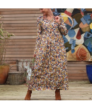 Robe Alexandra - viscose fleurs abstraites Toutes les collections ici