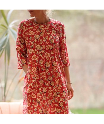 Robe Théa - viscose fleuri coquelicot store