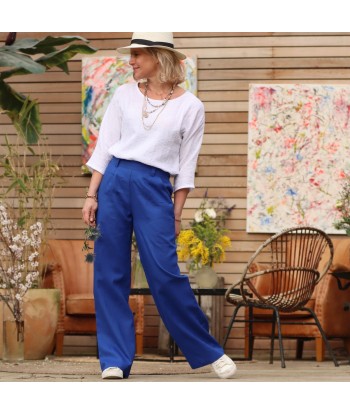 Pantalon Nestor lin bleu majorelle 50% de réduction en Octobre 2024