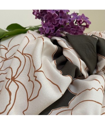 Jupe Tao Viscose fleurs d'Arz - 102cm de hauteur de votre