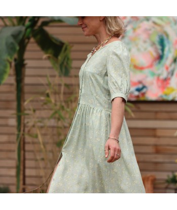 Robe Ondine - viscose fleurs d'Eden à prix réduit toute l'année