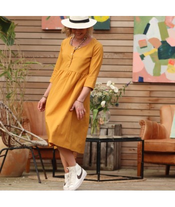 Robe Soline - lin ocre Voir les baskets