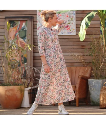 Robe Aline - viscose fleuri printanier hantent personnes