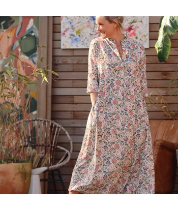 Robe Aline - viscose fleuri printanier hantent personnes