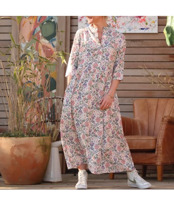 Robe Aline - viscose fleuri printanier hantent personnes