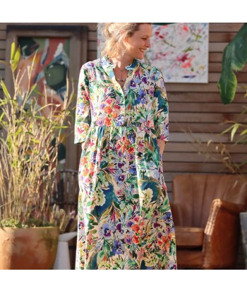 Robe Aline - coton/viscose aquarelle ou a consommer sur place