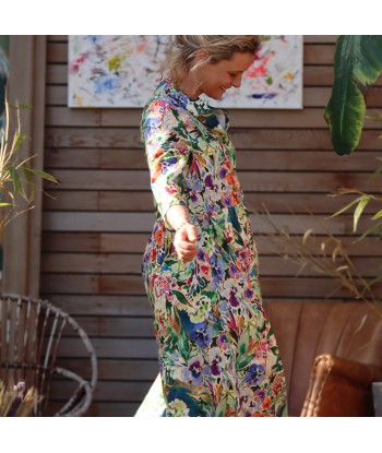 Robe Aline - coton/viscose aquarelle ou a consommer sur place