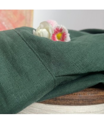 Jupe-culotte Margaux lin vert anglais en linge