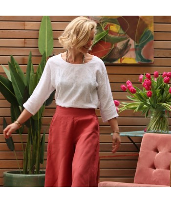 Jupe-culotte Margaux lin cerise en ligne des produits 