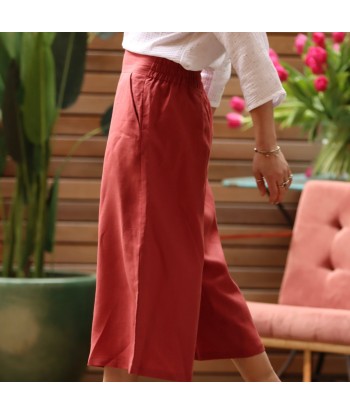 Jupe-culotte Margaux lin cerise en ligne des produits 