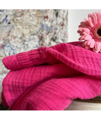 Jupe longue rose fushia gaze de coton Gaïa - Quintessence outlet