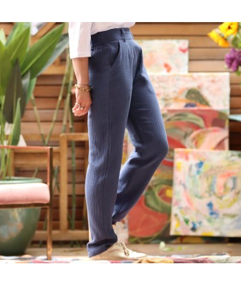 Pantalon Marcus - Double gaze de coton indigo shop