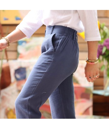 Pantalon Marcus - Double gaze de coton indigo shop