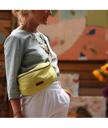 Sac banane Mona - lin jaune vif ouvre sa boutique