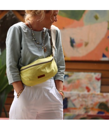 Sac banane Mona - lin jaune vif ouvre sa boutique