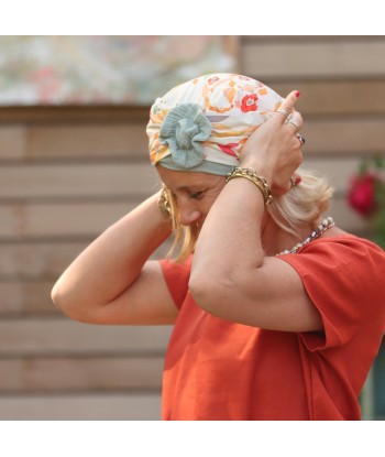 La coiffe Victoire coton ikat - fleur gaze vert d'eau Les êtres humains sont 