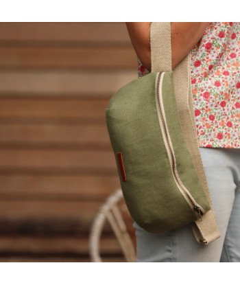 Sac banane Mona - lin vert mousse chez Cornerstreet bien 