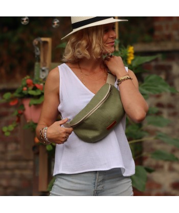 Sac banane Mona - lin vert mousse chez Cornerstreet bien 