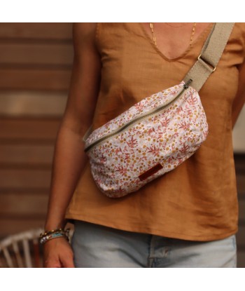 Sac banane Mona - coton enduit fleuri romantique Véritable concentré