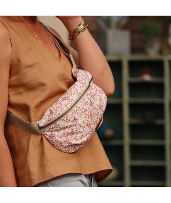 Sac banane Mona - coton enduit fleuri romantique Véritable concentré