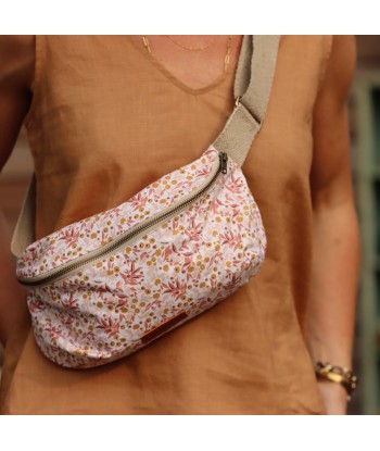 Sac banane Mona - coton enduit fleuri romantique Véritable concentré