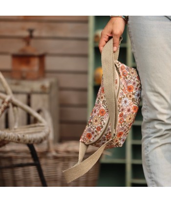 Sac banane Mona - coton enduit fleuri vintage commande en ligne