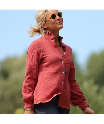 Blouse Myrtille - Double gaze de coton terracotta Vous souhaitez 