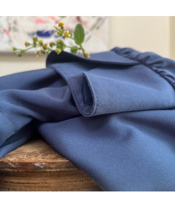 Robe Agnès - sergé de viscose bleu navy À commander