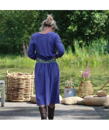 Robe Agnès - Piqué de coton bleu lavande Vous souhaitez 