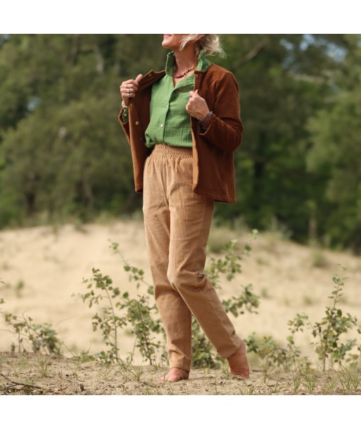 Pantalon Eliot - Velours côtelé camel clair de la marque