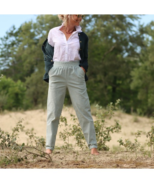 Pantalon Eliot - Velours côtelé vert d'eau s'inspire de l'anatomie humaine