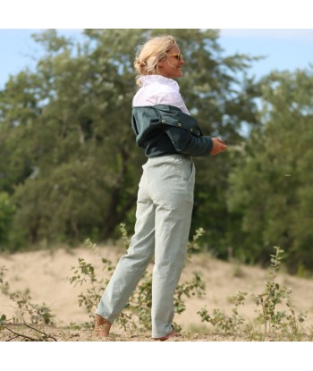 Pantalon Eliot - Velours côtelé vert d'eau s'inspire de l'anatomie humaine