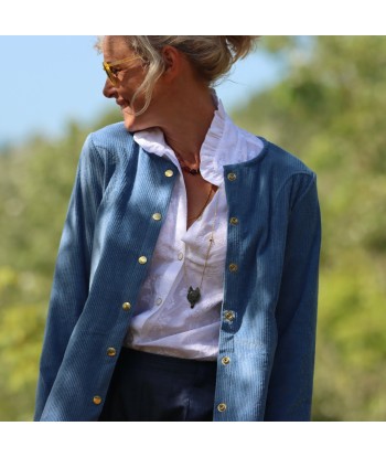 Veste Annie - Velours côtelé bleu doux En savoir plus