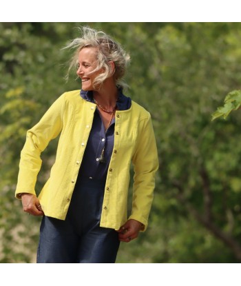 Veste Annie - Velours côtelé jaune vif la livraison gratuite