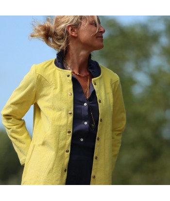 Veste Annie - Velours côtelé jaune vif la livraison gratuite