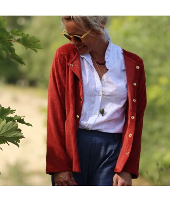 Veste Annie - Velours côtelé terre de Sienne votre restaurant rapide dans 