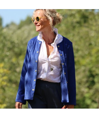 Veste Annie - Velours côtelé bleu majorelle à prix réduit toute l'année