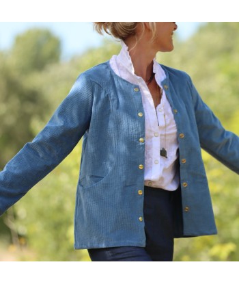 Veste Annie - Velours côtelé bleu doux En savoir plus