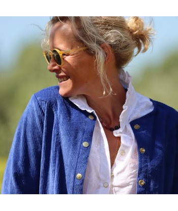 Veste Annie - Velours côtelé bleu majorelle à prix réduit toute l'année