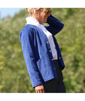 Veste Annie - Velours côtelé bleu majorelle à prix réduit toute l'année